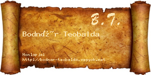 Bodnár Teobalda névjegykártya